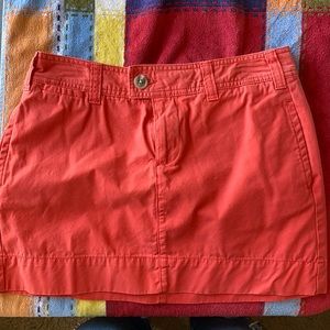 Orange mini skirt